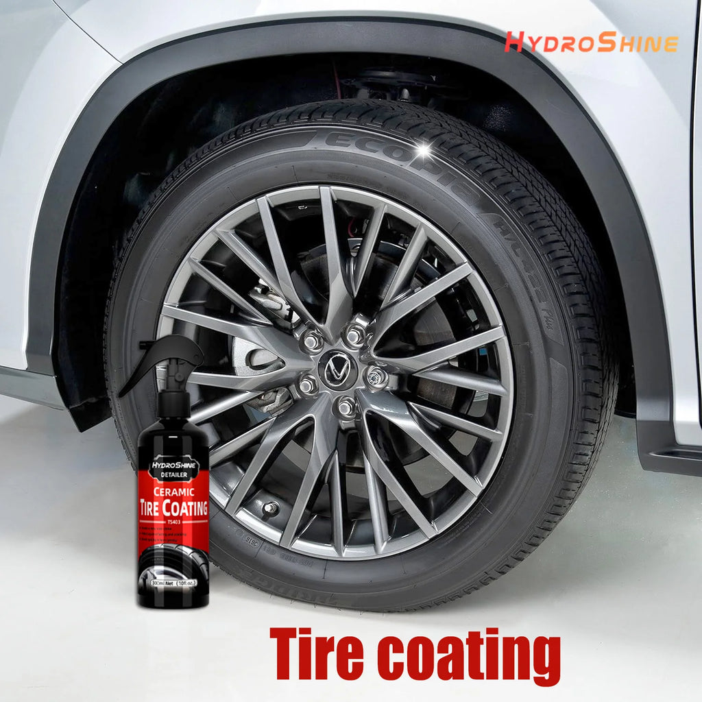 HydroShine ceramic rubber tire cleaner long-lasting wet finish