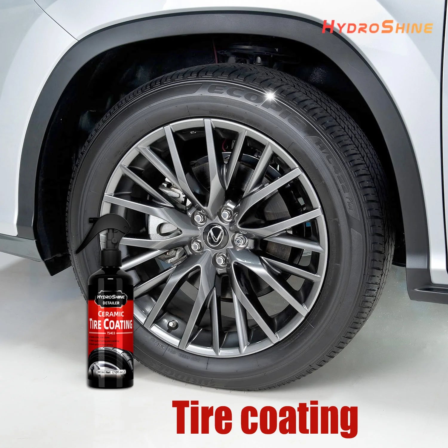 HydroShine ceramic rubber tire cleaner long-lasting wet finish